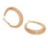 40mm D/Coil Spring Hoop Earrings/Gold Tone/Medium