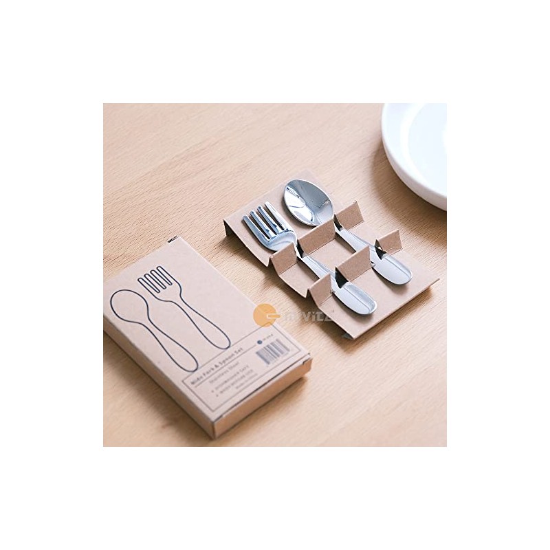 M.Vita Montessori Nido Stainless Steel Flatware for Baby Toddler Fork