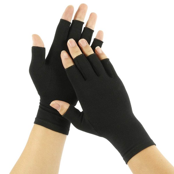 Arthritic Compression Gloves, Arthritis Gloves for Men and Women, Gloves for Relieving Pain and Fatigue, Improve Circulation (S, Black)