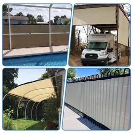 TANG 6' x 25' Privacy Fence Screen Green Shade Cloth with Grommets, Chain Link Fence Panels Outdoor Mesh Fabric Fencing, Balcony Windscreen Cover,Temporary Garden Fencing for Yard Deck Pool