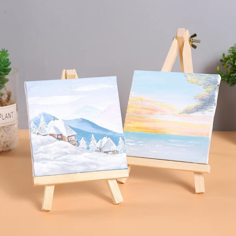 Canvas Board 8 Pcs Square Canvas Mini Canvas Painting Board