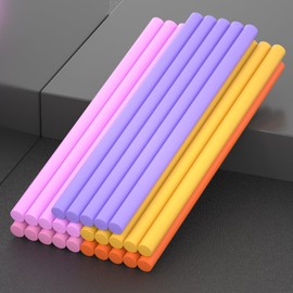 25-Pack Assorted Colors Full-Size Hot Melt Glue Sticks, 0.43″ Dia × 8″ L – Multi-Purpose Adhesive for Crafting, Woodworking, Decoration & Repair