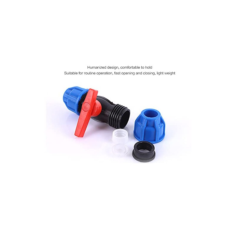 ExcInter 20/25/32mm PE Pipe Tee Quick Connector Stop Tap Valve