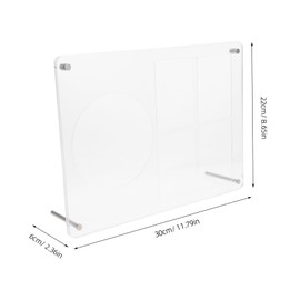 SHINEOFI Clear Acrylic CD Display Stand Compact Card Storage Organizer for Photos Albums Collectibles Space Saving Design with Antislip Grooves for Desks Shelves