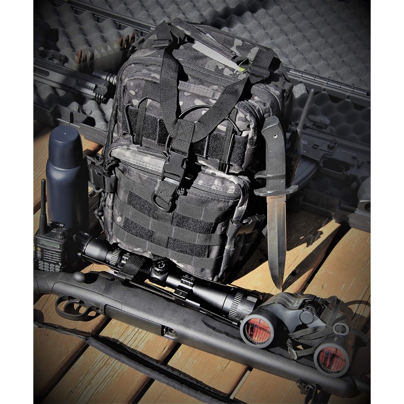 Coolton Tactical Sling Bag, Shoulder Army Molle Daypack, Hiking Hunting