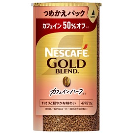 Nescafe Gold Blend Caffeine Half Eco & System Pack 95g, Refill, Black, Regular Soluble Coffee
