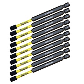 10 x SabreCut SCRH689_10 89mm H6 Hex Magnetic Impact Screwdriver Driver Bits Set Single Ended Heavy Duty Compatible with Dewalt Milwaukee Bosch Makita and Others