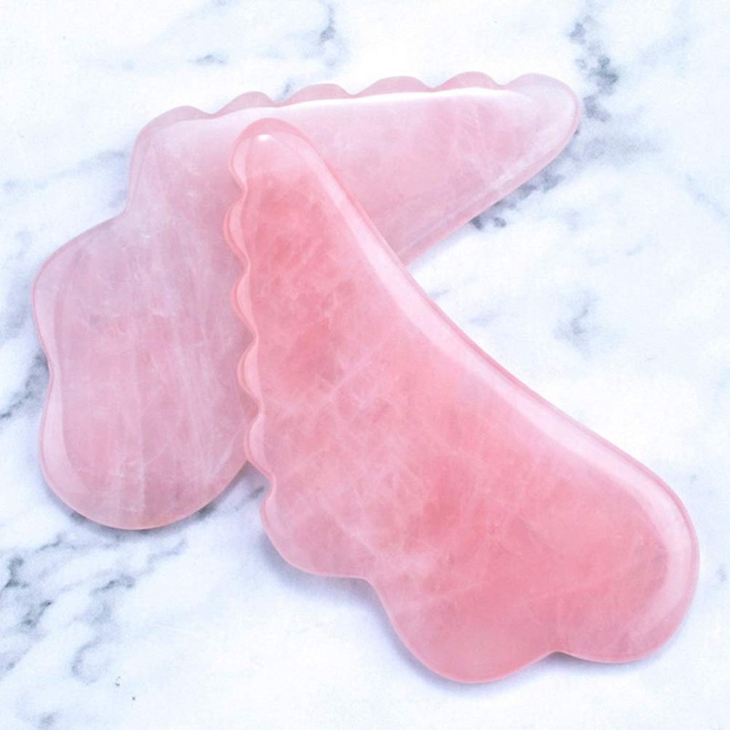 SOLUSTRE Gua Sha Scraping Massage Tool Crystal Jade Comb Edge