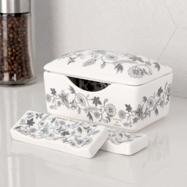 Golden Bell Butterfly Gray Cutlery Holder Set / 골든벨 버터플라이 그레이 수저받침함 세트