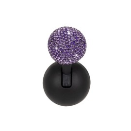 Bling Car Push Starter Button Cover, Rhinestone Auto Engine Joystick Buttons Decoration Cover, One-Touch Vehicle Start Button Rocker Ball, Cute Car Interior Accessories for Cars, Computer (Purple)