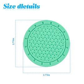 FALVFUN Car Cup Holder Coasters, 2 PCS Waterproof Non-Slip Sift Spill Proof Vehicle Cup Pad, Removable Recessed Automotive Interior Accessories, Universal for SUV RV Truck (Light Green)