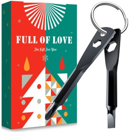 Christmas Gifts Stocking Stuffers for Men, KUSONKEY Keychain Screwdriver Tool Gifts for Men, 4-in-1 Screwdriver Bit with Phillips,Slotted and Hex Wrench Cool Gadgets for Him,Husband,Boyfriend,Dad