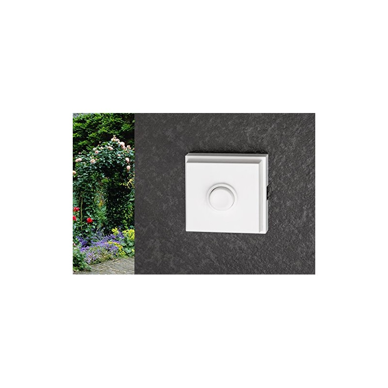 HUBER Surface-Mounted Door Bell Push 1-Way Polystyrene Door Bell Push