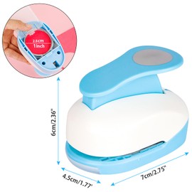 Craft Punch Round 1 Inch Paper Puncher Round 2.5cm Paper Punch Hole Punch Handmade Mini Craft Punch - Scrapbook DIY School Kindergarten Teacher Office Kids... (Round)