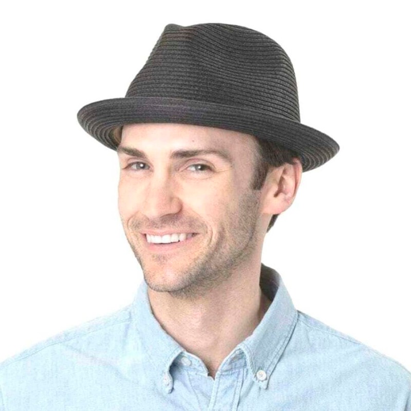 Stetson Dawson Black Player Hat Straw Sun Beach (XXL (62-63