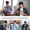 Qossi 2 Pack Newsboy Hats for Men Flat Cap Cotton