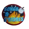 "Songs & S'Mores" Campfire Marshmallow Iron On Embroidered Patch