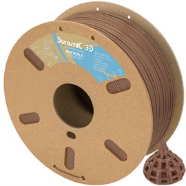 DURAMIC 3D Matte PLA Filament 1.75mm Chocolate Brown, 1kg Cardboard Spool Matte Finish 3D Printer Filament PLA 1.75mm Dimensional Accuracy 99% +/- 0.03 mm, Printing with FDM 3D Printer