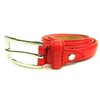 Ladies Skinny Leather Belt (34" to 37" LARGE, RED)