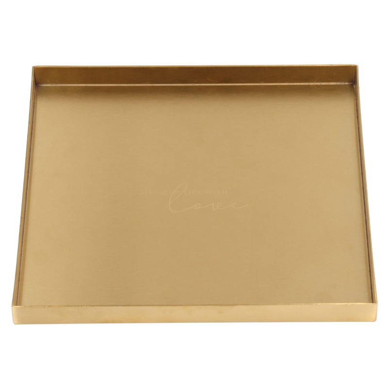 Gold Stainless Steel Tray Decorative Jewelry Dish Makeup Tray Organizer