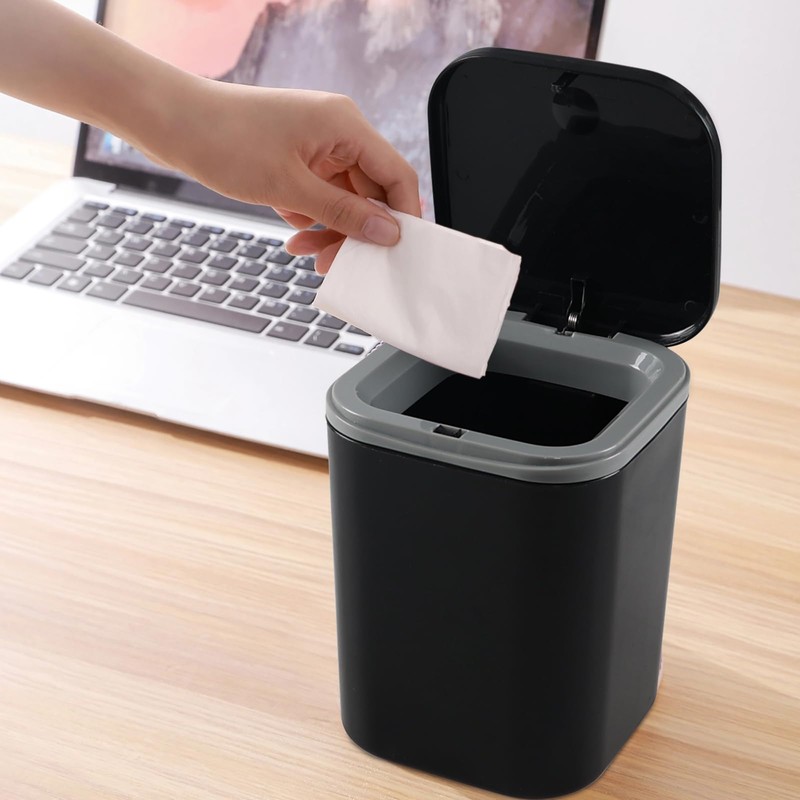 Julyeen Mini cubeta de basura de 0.5 galones con tapa,