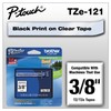 Brother TZe121 - TZE-121 LAMINATED TAPE 9MM 8M - BLACK