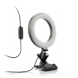 InnovaGoods® Selfie Ring Light with Clamp Mount Lumahoop, Illuminates Selfies and Videos, Improves Image Quality with 36 LEDs and 3 Lighting Modes, Ideal for Home, Work and Travel