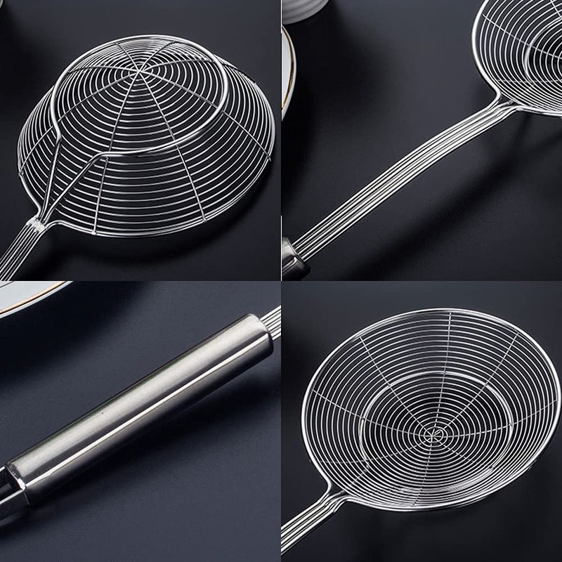 Multi Kitchen Utensil Stainless Steel Cooking Skimmer Slotted Fish Turner