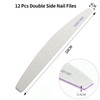 FUZVOL 12 Pcs Professional Nail Files Double Sided 100/180 Grit