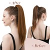 Feshfen 40 cm Ponytail Clip Extensions with Drawstring, Braid, Drawstring