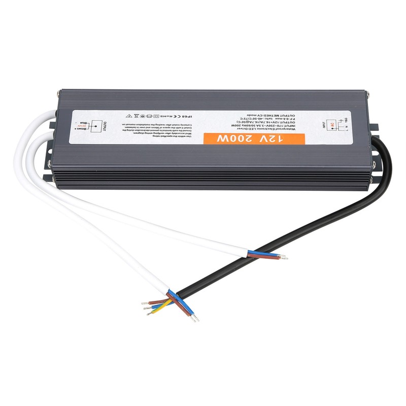 200W Professional Waterproof Electronic LED Driver Power Supply AC170‑ (50/60HZ)