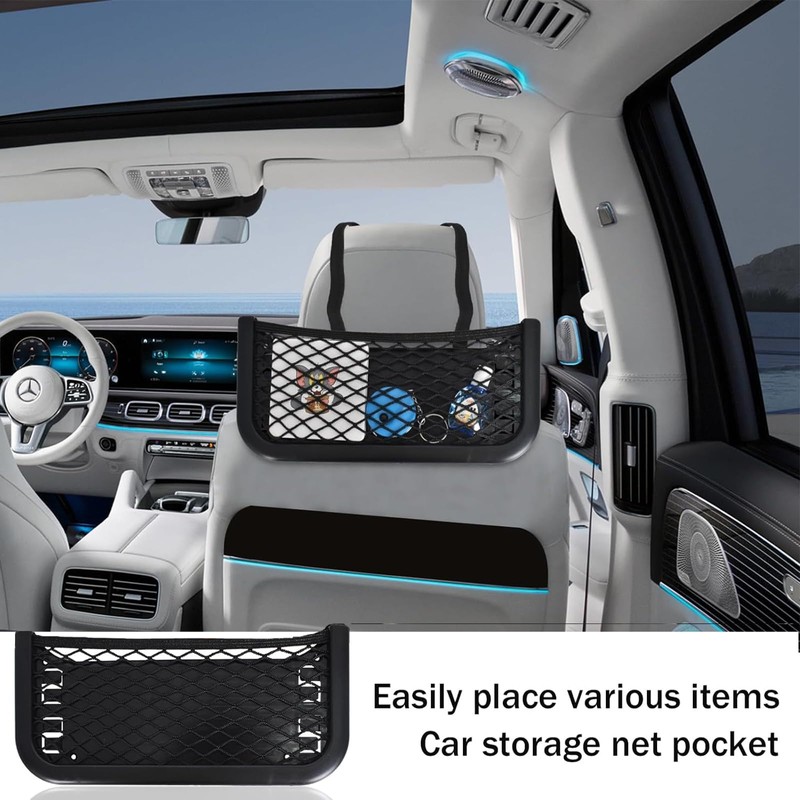 Yuaiosn Pack of 2 Car Storage Net, Luggage Net, Car