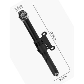 2 IN 1 Bicycle Mini Portable Tire Pump Shock Pump, 160PSI(11Bar) Bike Air Pump with Pressure Gauge Set