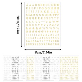 8 Sheets Letter Nail Stickers for Nail-Art, Holographic Digital Letter Nail Art Stickers Alphabet Numbers Nails Decals 3D Black Silver Gold Nails Letters Sticker for Women Girls Manicure DIY