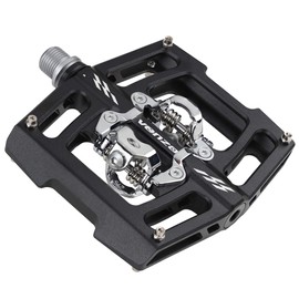 VENZO Compatible with Shimano SPD Mountain Bike CNC 6061 Aluminum Sealed Pedals with Cleats - Dual Platform Double Side Clipless Pedals for Mountain Bike - Easy Clip in & Out