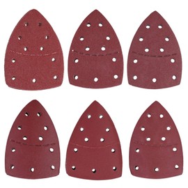 60Pcs Mouse Sandpaper, 240Grit 11 Holes Detail Sander Paper Separate Palm Abrasive Paper Sanding Sheets 140x140x100mm, Sandpaper