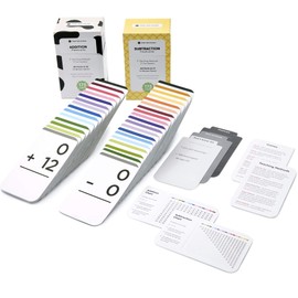 Think Tank Scholar 346 Addition and Subtraction Flash Cards | All Facts Color Coded | Best for Kids in Kindergarten, 1st, 2nd & 3rd Grade