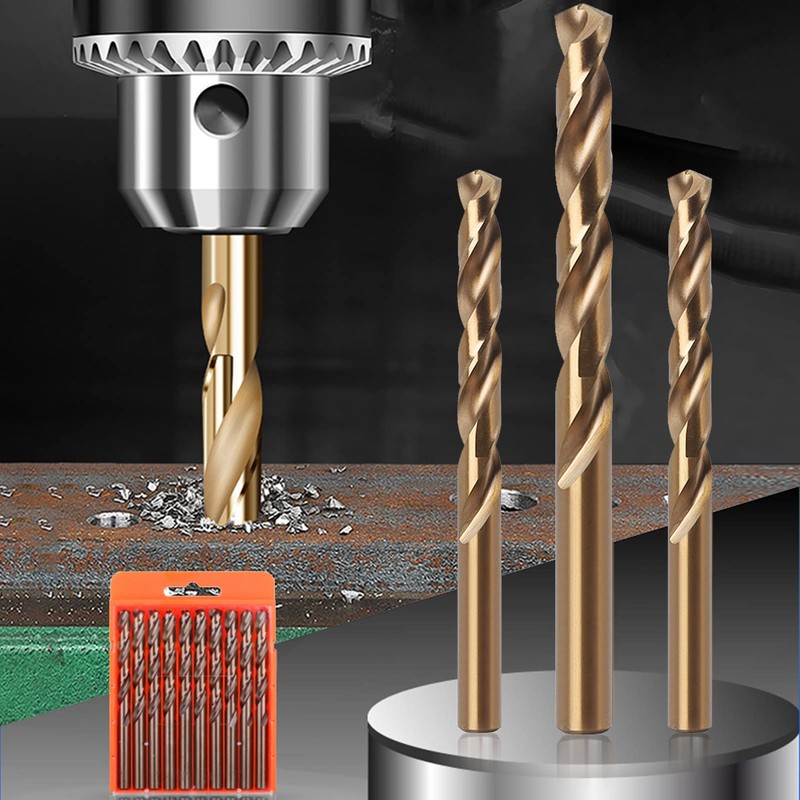 TA-VIGOR 8mm Straight Shank Twist Drill Bit, High Speed Steel