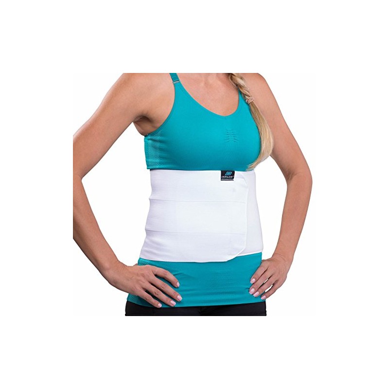 DonJoy DA161SR01-WHT-S/M Abdominal Support Three Panel Elastic Wrap for Strain,