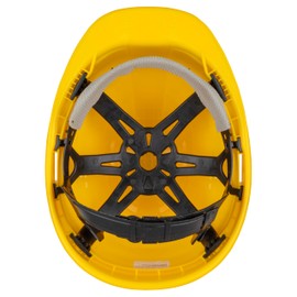 wolfcraft Protective Helmet Yellow I 4966000 I Industrial Protective Helmet for Protection Against Mechanical Hazards – Tested Quality "Made in Germany"