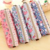 BWESOO Sky Blue Fashion Flower Print Pencil Case Pen Bags
