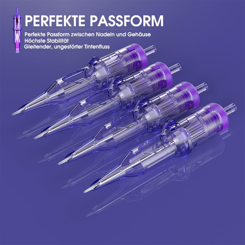 Mast Pro Tattoo Needles Set, 50 Pieces, Various Sizes, Round