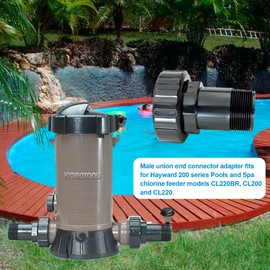 SP1500UNMPAK1 1-1/2-Inch MIP ABS Male End Union Connector Pak Parts Compatible with Hayward 200 Series Pools and Spa Chlorine Feeders CL220BR, CL200 and CL220（1 Pack）