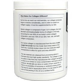 Marine Collagen Powder (400g) | Hydrolysed from Wild Caught North SEA Cod | 1.5X Better Absorbed Protein Powder | Amino Acids for Skin, Hair, Nails and Bones | 400g Tub - 40 Servings – 40 Day Supply