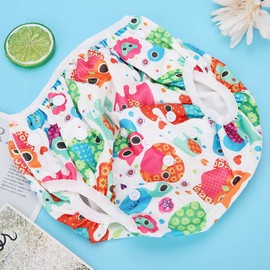 ZJchao Pañal de Natación para Bebés Unisex con Patrón de Dibujos Animados, Pañal de Bebé Lavable Reutilizable Impermeable y Prueba de Fugas(D20)