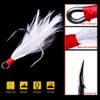 FANGBLUE 20Pcs Treble Fishing Hooks with Feather Size 4# Stainless