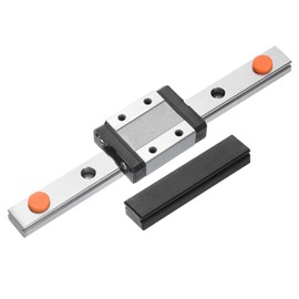 sourcing map MGN12 150mm Linear Guide Rail with MGN12C Sliding Carriage Block and Plastic Mini MGN12 Linear Guide for DIY 3D Printers and CNC Machine, Black