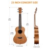 LEKATO Concert Ukulele for Beginners, 23 Inch Mahogany Ukelele Bundle