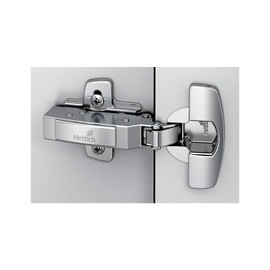 Sensys 9091420 Thick Door Hinge, Door Thickness up to 32 mm, with Integrated Damping (Sensys 8631i), Nickel-Plated, Inlaying, Opening Angle 95°, TH-Drill Pattern 52 x 5.5 mm, Screw-On