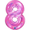 Grabo 618GHF-P Superloon Glitter Holographic 40 inch Fuchsia One Size